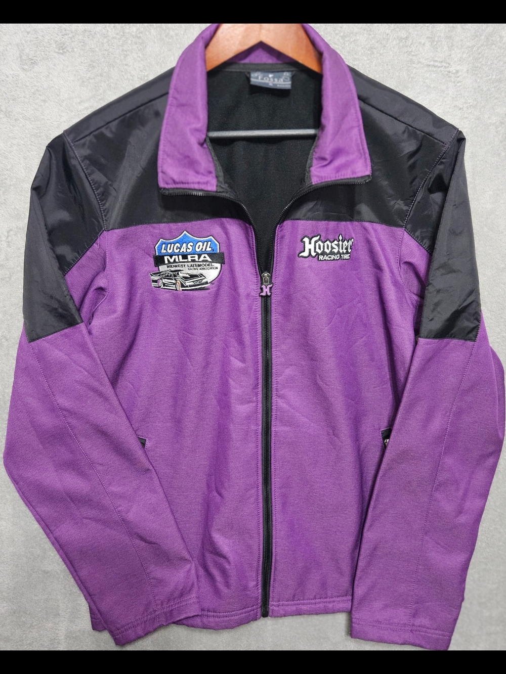 Hoosier Racing Tire Merchandise SoftShell Full Zip Jacket Coat Purple Size XL